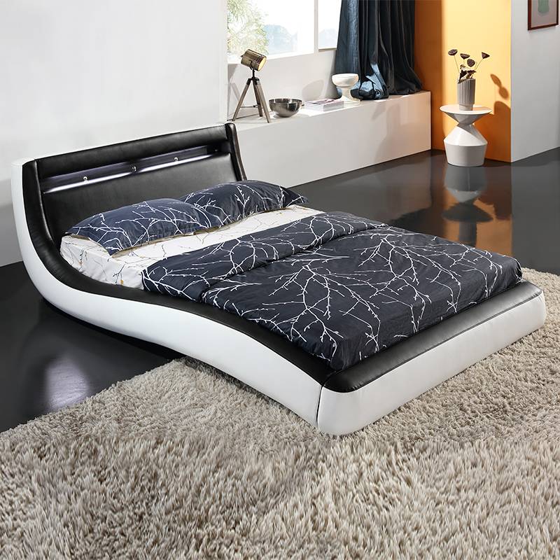 New designs LED designs pictures of wood double bed G1606#