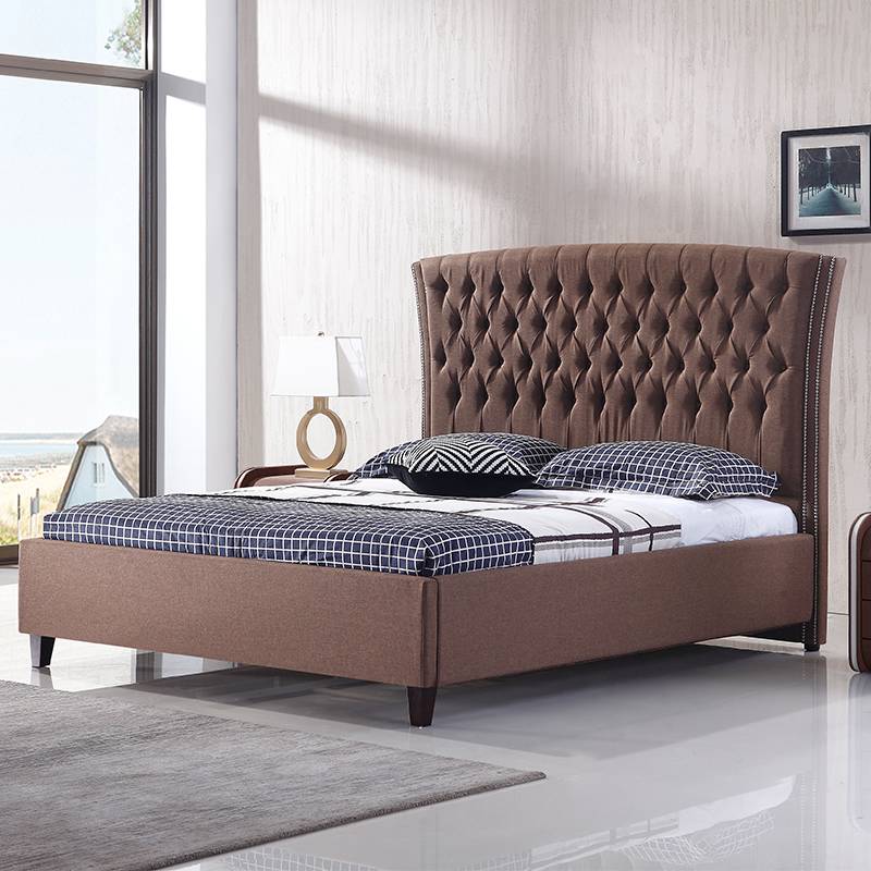 American style low price fabric bed design for sale G1816#