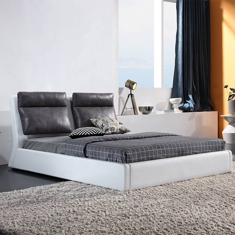 Unique designs hot sale furniture modern leather bed G1826#