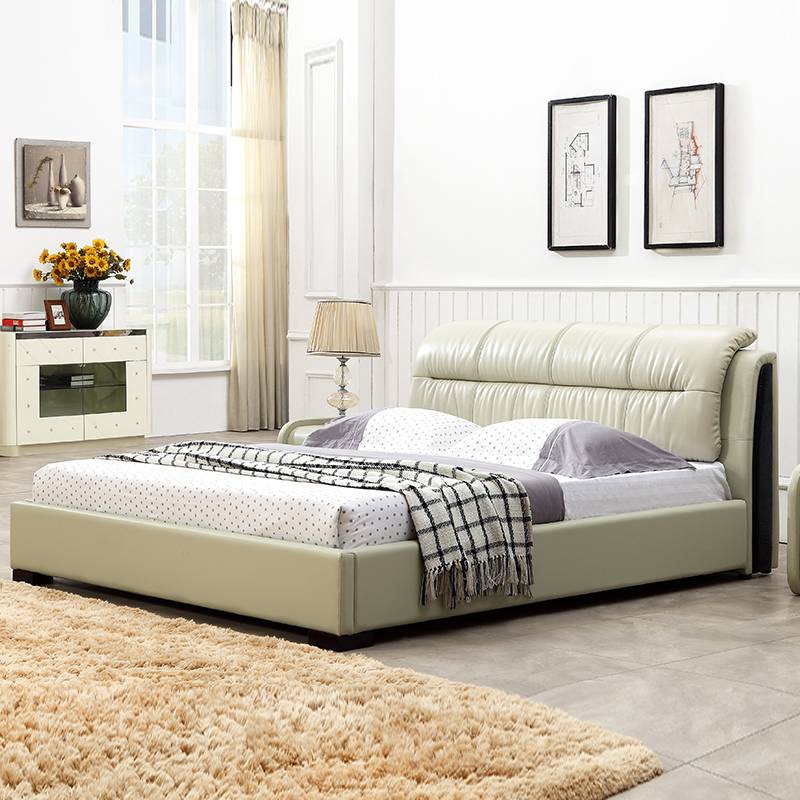 Leather bed with good headboard G1126#