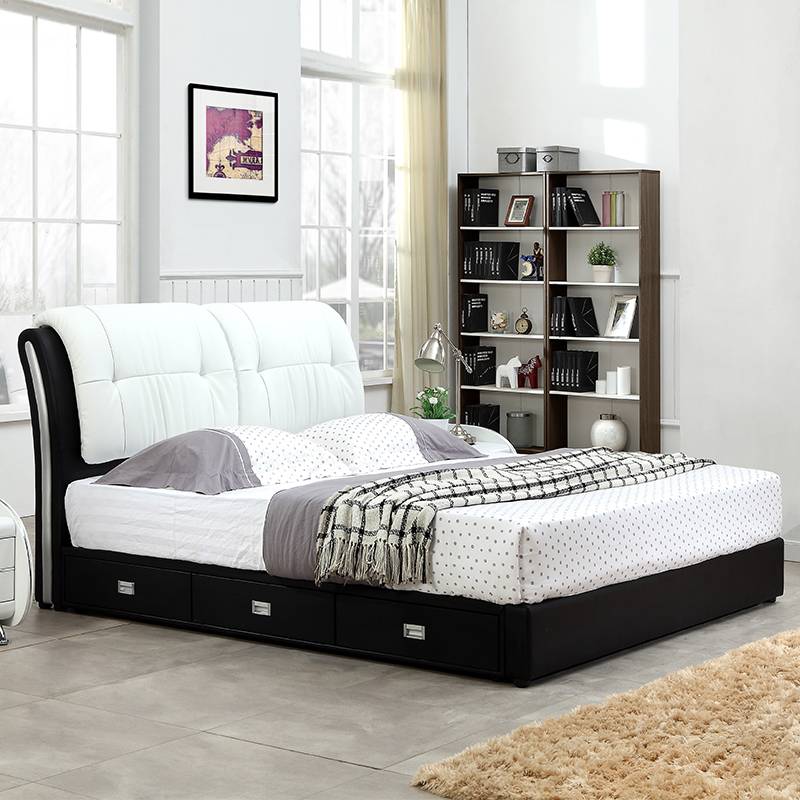 King size bed with storage drawers G1130#