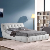 Classical button leather soft bed G1895#