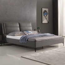 Simple and stylish leather bed and lattice back leather bed F138#