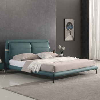 Fashion green wear-resistant concealed leather bed F118#