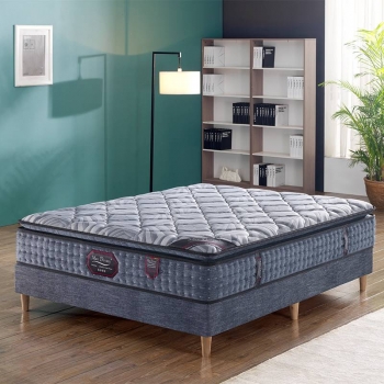 7 zone pocket coil double sleep euro pillow top mattress MF2019-A3#