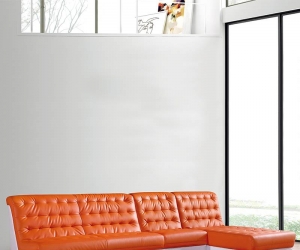 Armless personalized leather sofa A821#