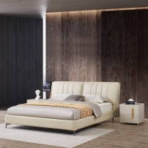 Soft leather bed with backrest hot selling bed GD005#