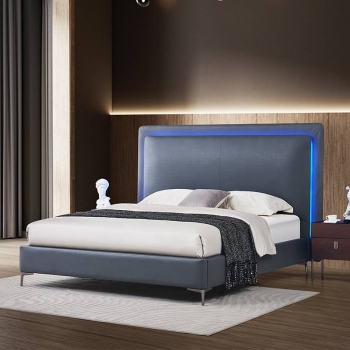 Italian bed double modern style hot selling leather plywood pu bed frame GD006#