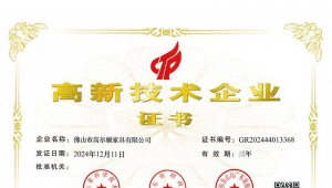 2025-3 Our company get Guangdong Province High-tech Enterprise Certificate